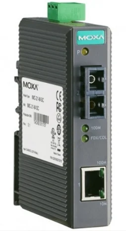 مبدل اترنت به فیبر نوری صنعتی موگزا MOXA IMC-21-M-SC Ethernet to Fiber Converter