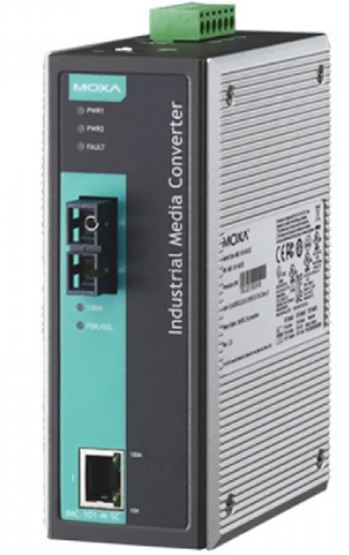 مبدل اترنت به فیبر نوری صنعتی موگزا MOXA IMC-101-M-SC-T Ethernet to Fiber Converter