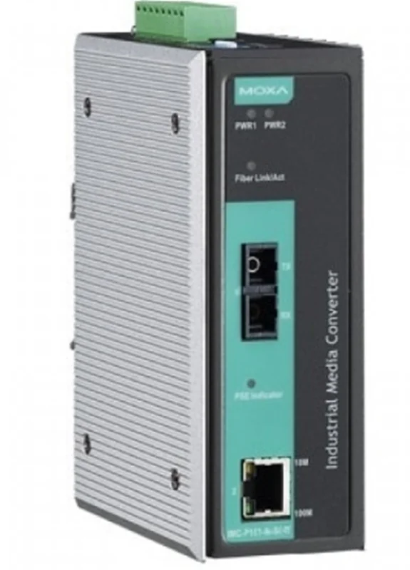مبدل اترنت به فیبر نوری صنعتی موگزا MOXA IMC-P101-M-SC-T Ethernet to Fiber Converter