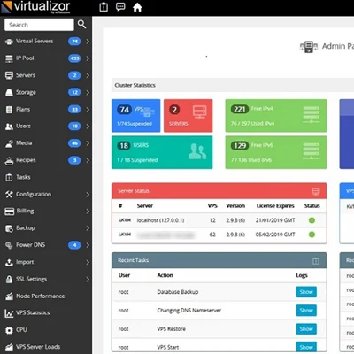 پیاده‌سازی Virtualizor